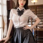 159cm 5ft2 Silicone Big Breasts JK Uniform Sex Doll