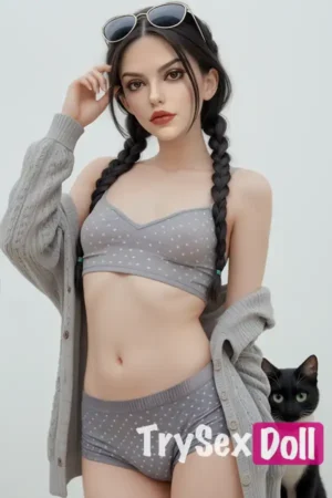 159cm 5ft2 Silicone Gray Outfit Small Breasts Sex Doll