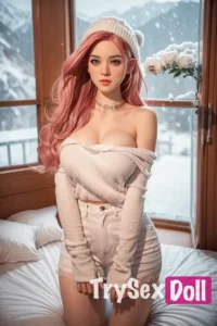 160cm 5ft2 Silicone Nurse Uniform Pink Curls Sex Doll
