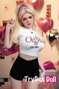 160cm 5ft3 Blonde Barbie Cute Sex Dolls Silicone Anime Big Breasted Sex Dolls
