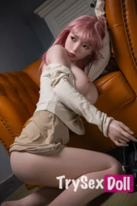 160cm 5ft3 Pure Pink Haired Sexy Sex Dolls Casual Outfit Big Breasted Sex Dolls