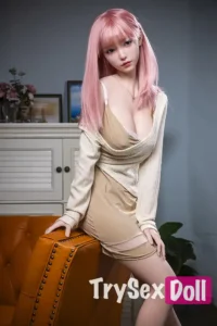 160cm 5ft3 Pure Pink Haired Sexy Sex Dolls Casual Outfit Big Breasted Sex Dolls