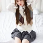 160cm 5ft3 Short Skirt Slim Silicone Sex Dolls Young Cute Big Breasted Sex Dolls