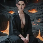 164cm 5ft4 Silicone Ancient Woman Black Dress Sex Doll