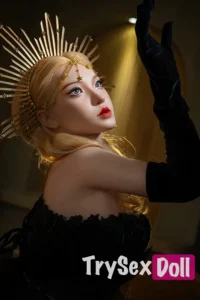 164cm 5ft4 Silicone Graceful Woman Blond Hair Sex Doll