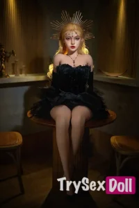 164cm 5ft4 Silicone Graceful Woman Blond Hair Sex Doll