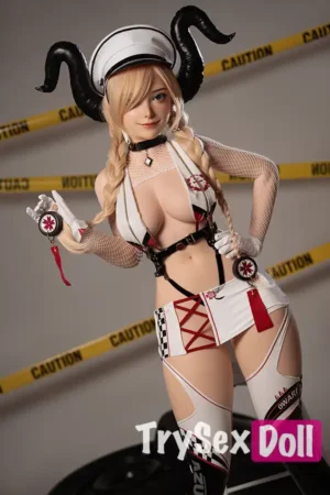 164cm 5ft4 Silicone Lovely Devil Horns Small Boobs Sex Doll