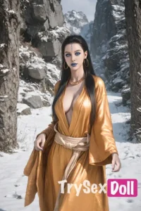 164cm 5ft4 Silicone Perky Chests Long Hair Sex Doll