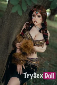 164cm 5ft4 Silicone Primitive Tribe Plump Hips Sex Doll