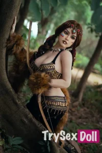 164cm 5ft4 Silicone Primitive Tribe Plump Hips Sex Doll