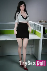 170cm 5ft6 Elegant High Heel Sexy Sex Dolls Lifelike Business Outfit Silicone Dolls