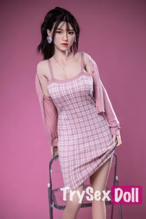 170cm 5ft6 Pink Checkered Skirt Sex Dolls High Quality Realistic Silicone Sex Dolls