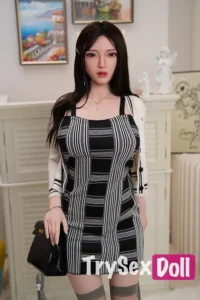 170cm 5ft6 Realistic Stockings Sexy Sex Dolls Striped Dress Realistic Silicone Dolls