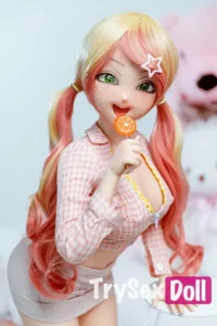 85cm 2ft8 Silicone Fair Skin Lovely Outfit Sex Doll With Different Colors Hair