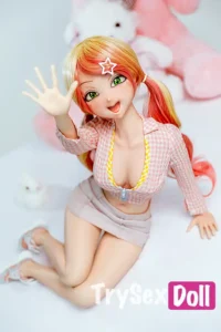 85cm 2ft8 Silicone Fair Skin Lovely Outfit Sex Doll With Different Colors Hair