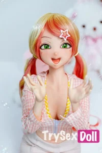 85cm 2ft8 Silicone Fair Skin Lovely Outfit Sex Doll With Different Colors Hair