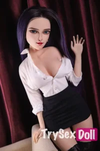 85cm 2ft8 Silicone Purple Hair Small Chests Sex Doll
