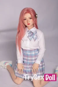 130cm 4ft3 Cute Anime Style Love Dolls Lifelike Pink Haired Companion Dolls