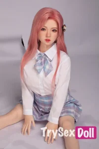 130cm 4ft3 Cute Anime Style Love Dolls Lifelike Pink Haired Companion Dolls