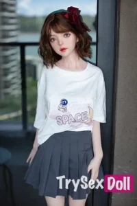 148cm 4ft9 Cute Brown Hair Lifelike Sex Dolls Short Hair Anime Style Love Dolls
