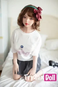 148cm 4ft9 Cute Brown Hair Lifelike Sex Dolls Short Hair Anime Style Love Dolls