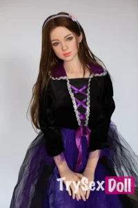 148cm 4ft9 Purple Witch Dress Sexy Sex Dolls High Quality Sex Doll With Big Breasts