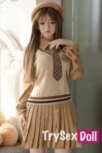 150cm 4ft9 High Quality Brown Dress Dolls Realistic Big Breasts Silicone Sex Dolls