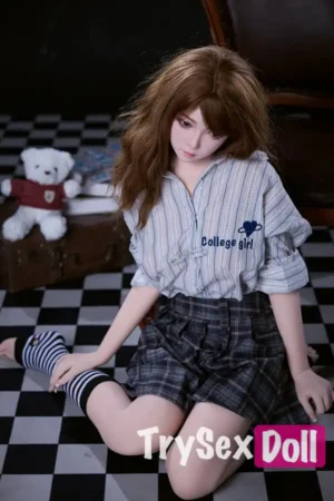 150cm 4ft9 High Quality Brown Hair Sex Dolls Brown Hair Open Shirt Sex Dolls