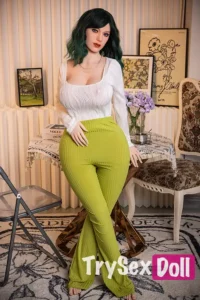 158cm 5ft2 Green Curly Hair Seductive Sex Dolls Adult Dolls Fantasy Sex Toys