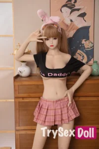 160cm 5ft2 Busty Crop Top TPE Dolls Cute Student Cosplay Sex Dolls