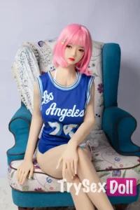 160cm 5ft2 Short Haired Blue Jersey Sex Dolls Female Sex Dolls Breast Sex Toys