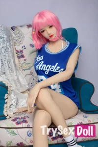 160cm 5ft2 Short Haired Blue Jersey Sex Dolls Female Sex Dolls Breast Sex Toys