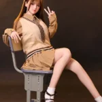 160cm 5ft3 Black Bow Hair Accessory Sex Dolls High Quality Silicone Sex Dolls