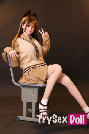 160cm 5ft3 Black Bow Hair Accessory Sex Dolls High Quality Silicone Sex Dolls