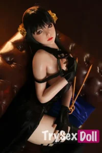 160cm 5ft3 Black Skirt Sexy Silicone Sex Dolls Elegant Nightwear Sex Dolls