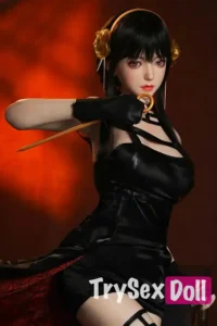 160cm 5ft3 Black Skirt Sexy Silicone Sex Dolls Elegant Nightwear Sex Dolls