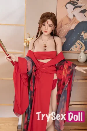 170cm 5ft6 Ancient Style Red Skirt Sex Dolls Big Breasted Silicone Sexy Sex Dolls