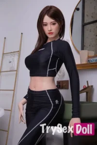170cm 5ft6 Black Sportswear Sexy Love Dolls Athletic Style Silicone Sex Dolls