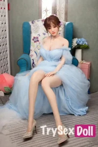 170cm 5ft6 Blue Gown Elegant Silicone Dolls Realistic Elegant Style Silicone Dolls