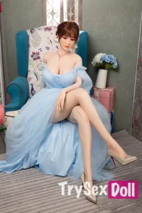 170cm 5ft6 Blue Gown Elegant Silicone Dolls Realistic Elegant Style Silicone Dolls