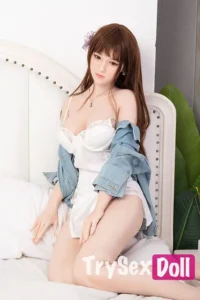 170cm 5ft6 Camisole Dress Silicone Sex Dolls White Transparent Lingerie Dolls