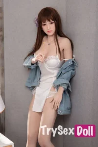 170cm 5ft6 Camisole Dress Silicone Sex Dolls White Transparent Lingerie Dolls