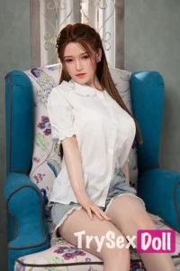 170cm 5ft6 Denim Shorts Sexy Sex Dolls Realistic Long Hair Silicone Sex Dolls