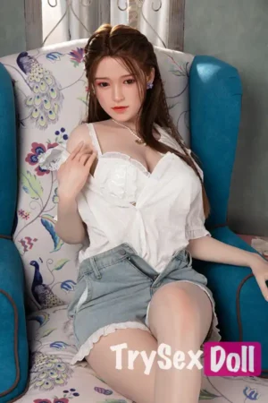 170cm 5ft6 Denim Shorts Sexy Sex Dolls Realistic Long Hair Silicone Sex Dolls