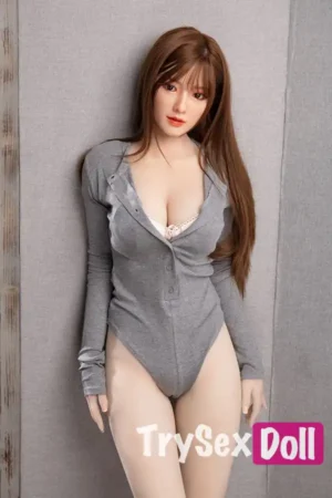 170cm 5ft6 Gray Coat Charming Love Dolls Premium Big Breast TPE Sex Dolls