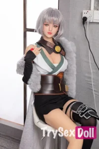 170cm 5ft6 Gray Hair Sexy TPE Sex Dolls Realistic Elegant TPE Love Dolls