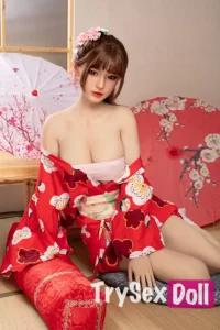 170cm 5ft6 Japanese Style Love Dolls TPE Red Kimono Sexy Dolls