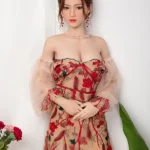 170cm 5ft6 Princess Gown TPE Sex Dolls Red Dress Luxury Realistic Love Dolls