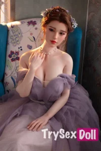 170cm 5ft6 Purple Dress Silicone Sex Dolls Realistic Bust Silicone Dolls