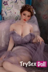 170cm 5ft6 Purple Dress Silicone Sex Dolls Realistic Bust Silicone Dolls